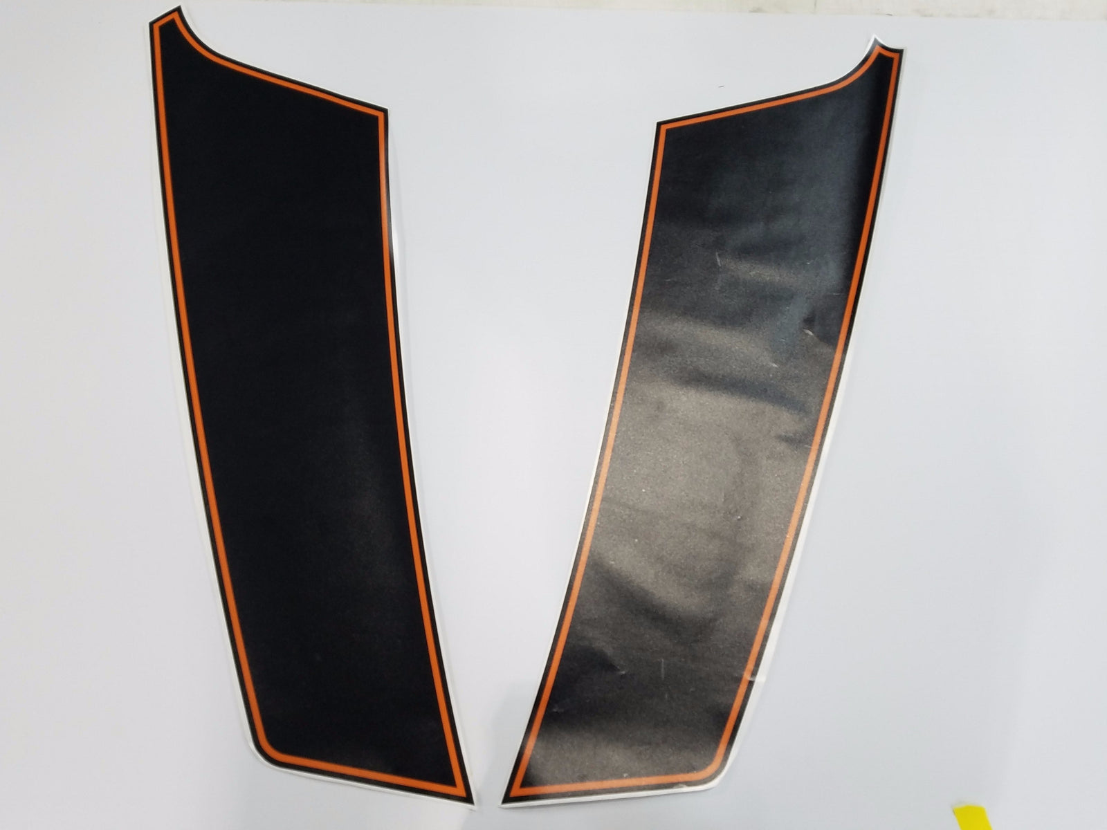 matte black and orange gen 2 hood stripes