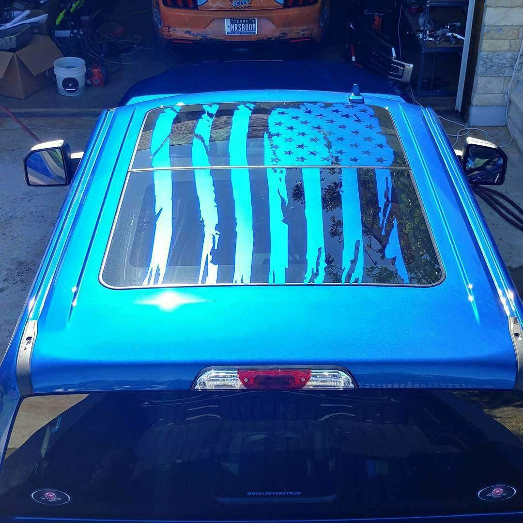 Double Moon Roof Tattered Flag