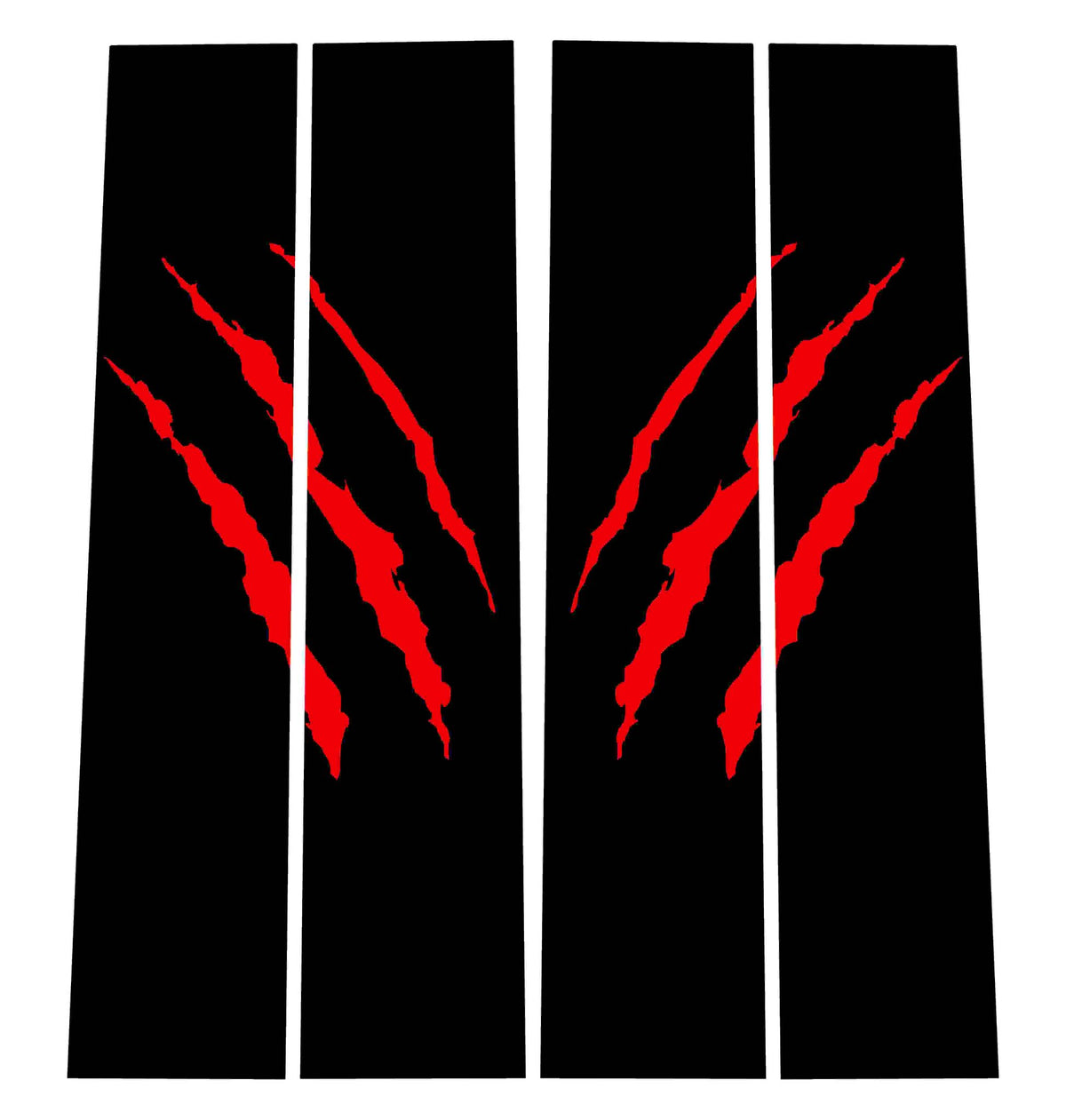 Gen 1 B-Pillar Overlay Set with Claw Rips